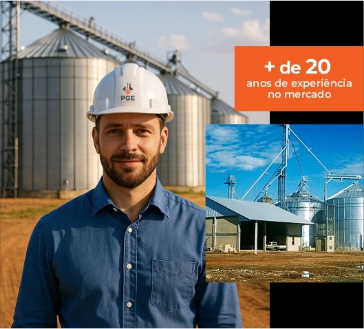 Pge Construções foto funcionário e silos